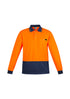 Mens Hi Vis Comfort Back Long Sleeve Polo