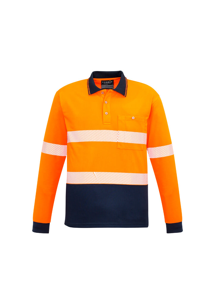 Unisex Hi Vis Segmented Tape Long Sleeve Polo