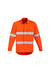 Mens Orange Flame Hi Vis Open Front Shirt - Hoop Taped