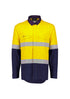 Mens Orange Flame Lightweight Ripstop Spliced Shirt - Hoop Taped