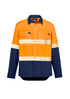 Mens Hi Vis Outdoor Segmented Tape Long Sleeve Shirt