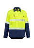 Mens Hi Vis Outdoor Segmented Tape Long Sleeve Shirt