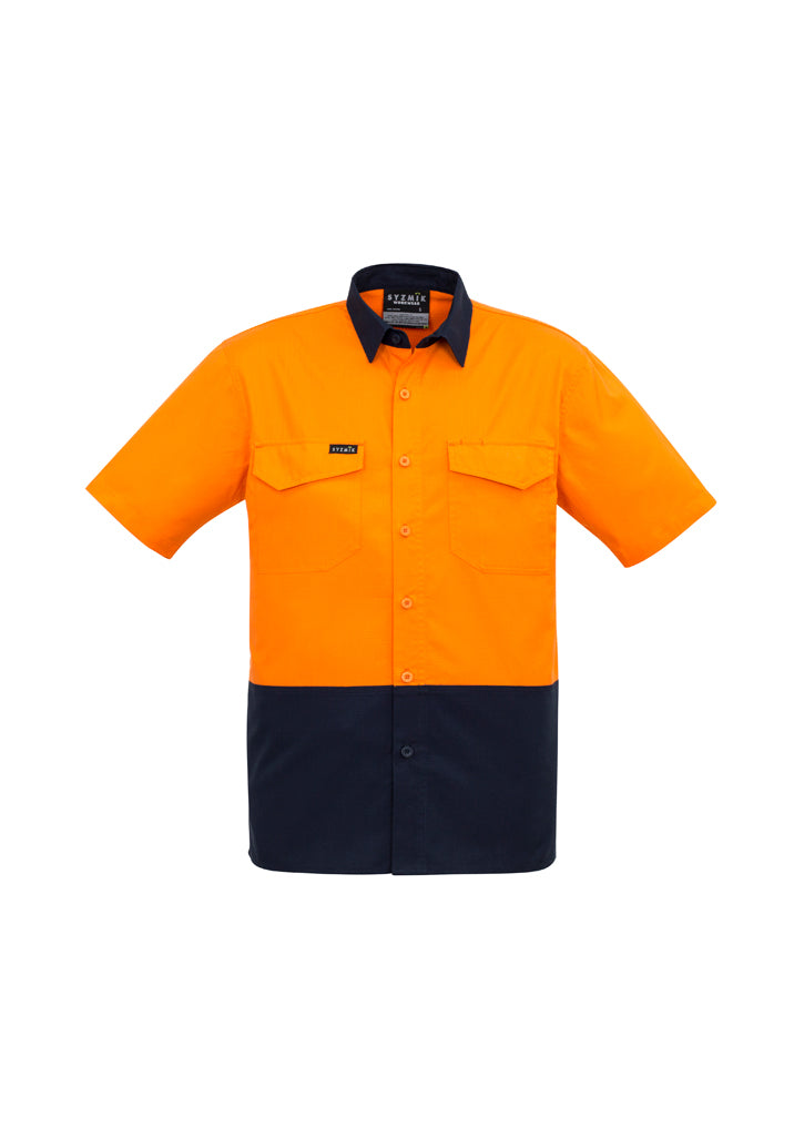 Mens Rugged Cooling Hi Vis Short Sleeve Shirt